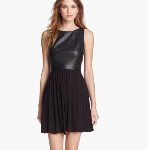 Bailey 44 Carpe Diem Vegan Leather Fit Flare Dress - Picture 6 of 6